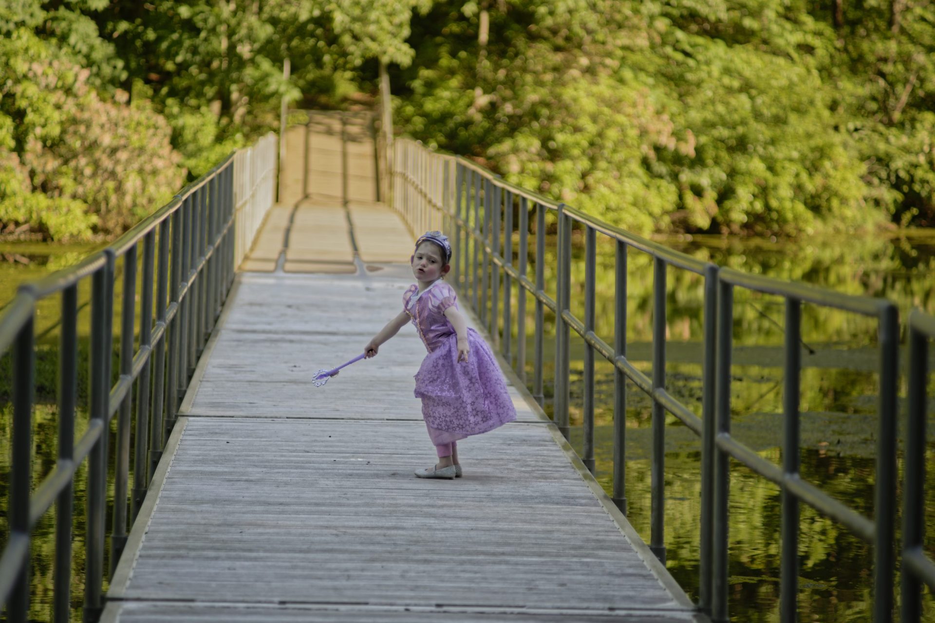 Alana guarding the bridge.
