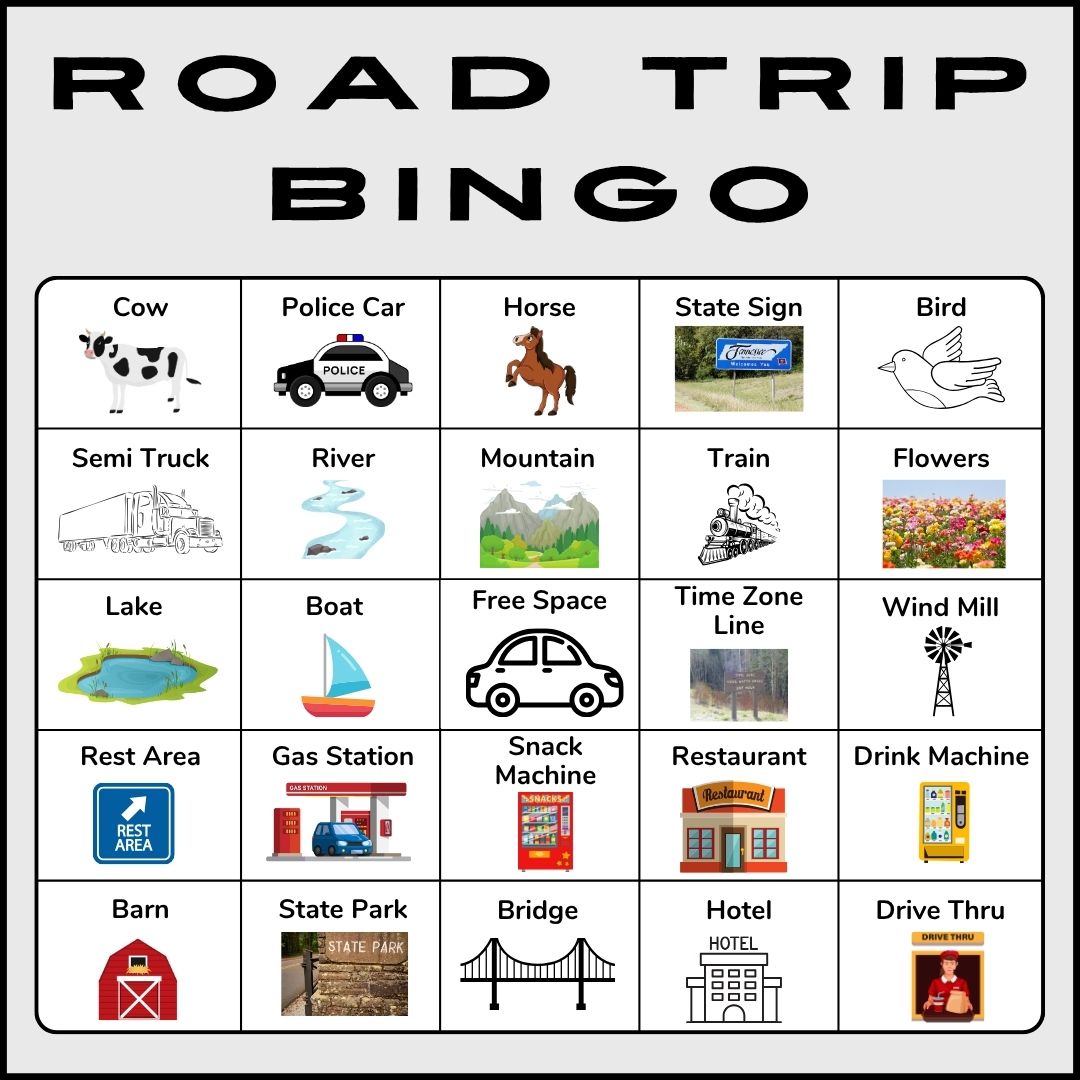 Road Trip Bingo. Road Trip Bingo.