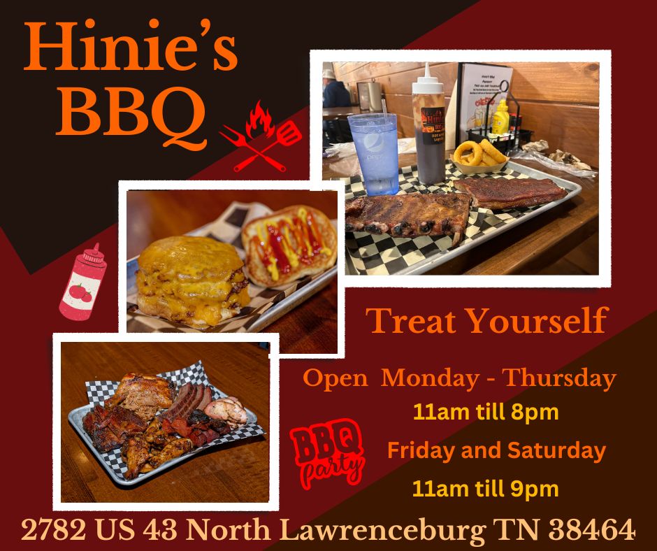 Hinie’s BBQ 3 photo ad.