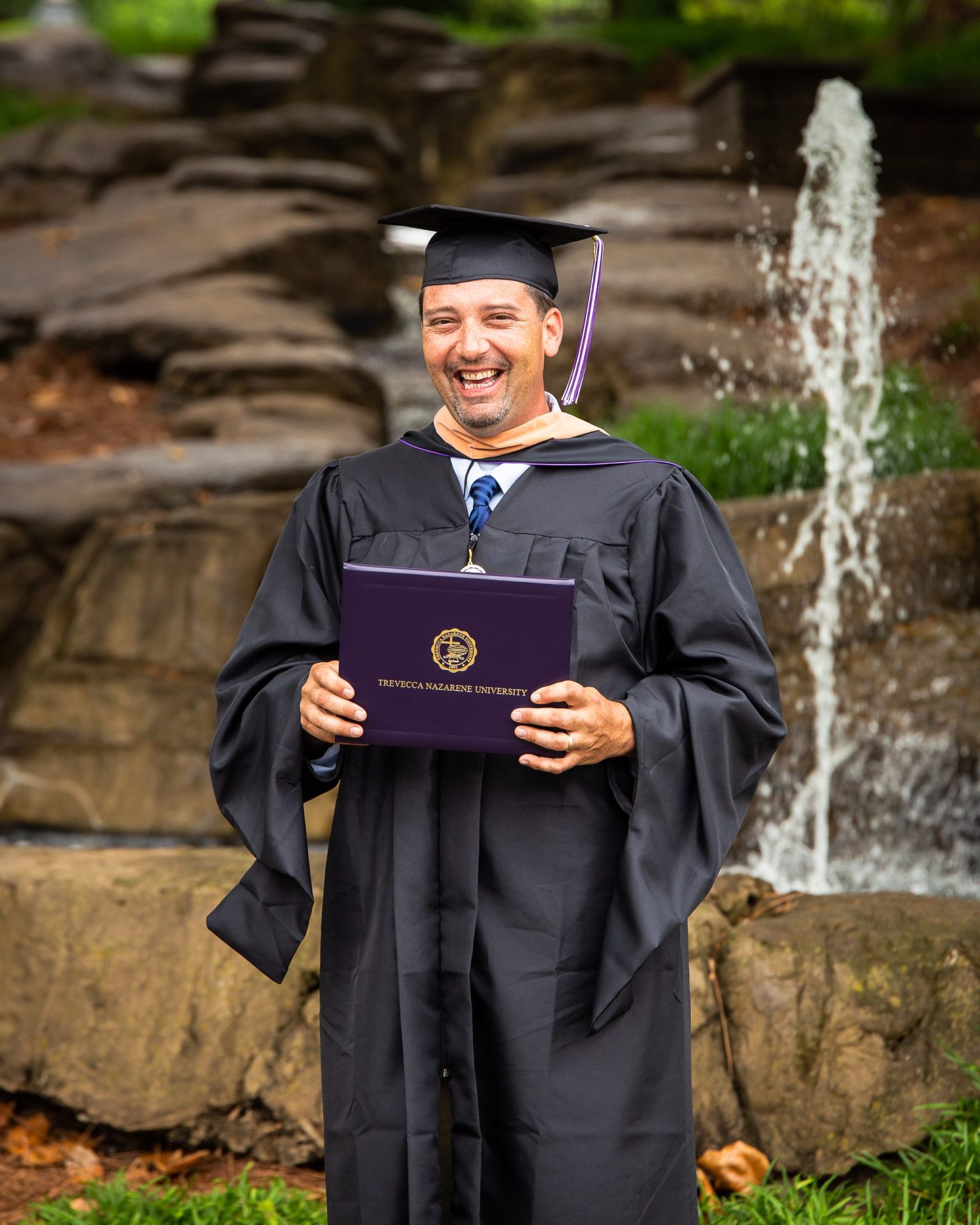 Josh brown with masters degree. Guy with college degree.