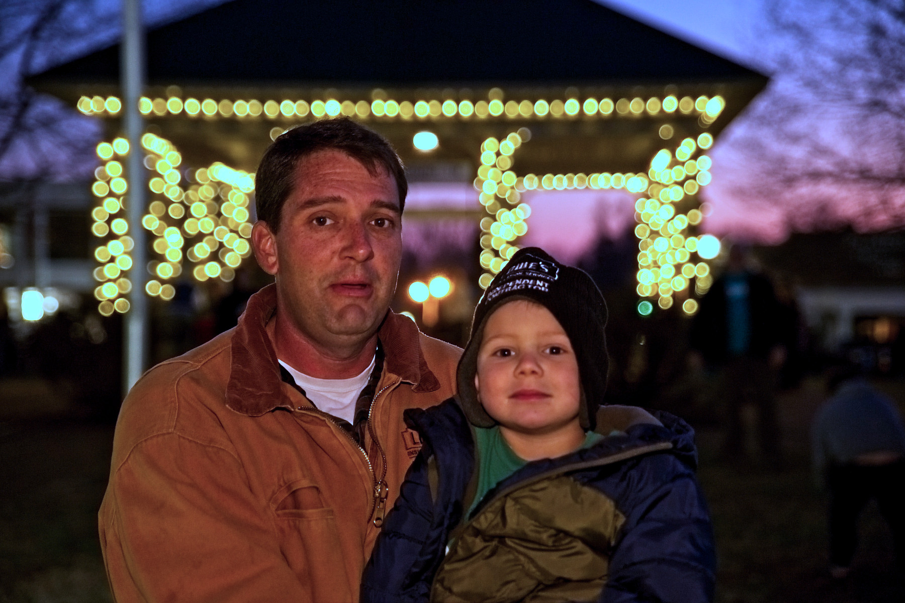 crockett coonhound josh and dave at xmas Josh and David during Christmas.